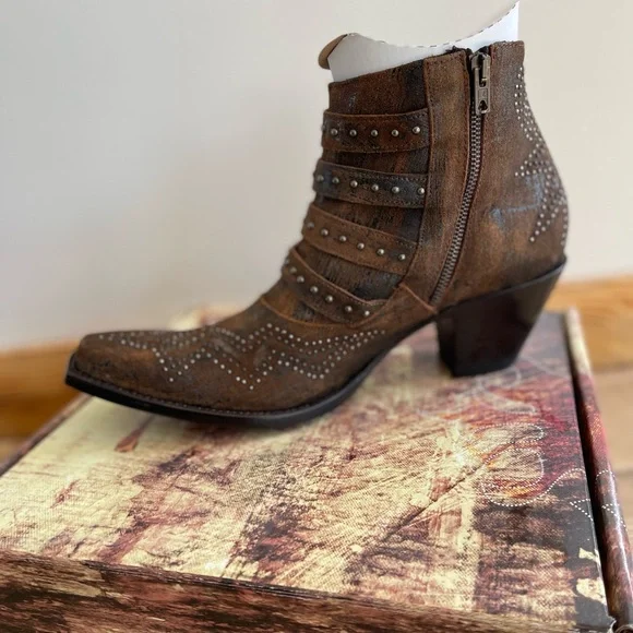 Old Gringo Roxy Rust Ankle Boots - Picture 2 of 12